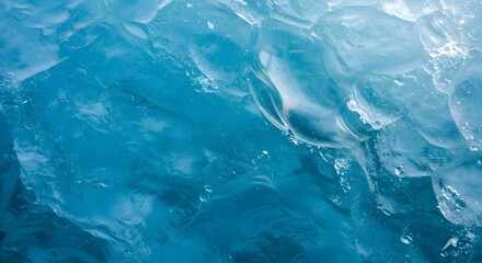 Obraz premium Close-up of Striking Blue Ice Formations and Textures for Nature Imagery