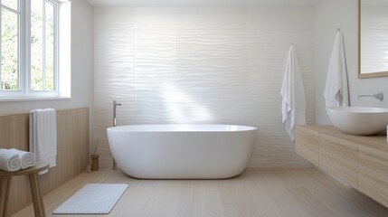 Modern Bathroom Interior with Sunlight