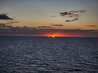 sunset over the sea