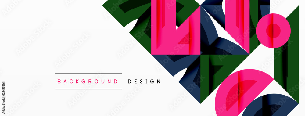 Poster abstract geometric background shapes forming a modern, symmetrical pattern. bold contrast, smooth gr