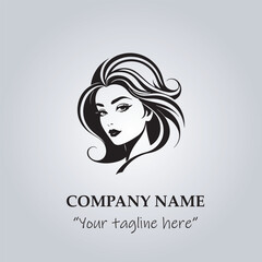 hair woman logo company illustration
