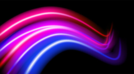 beautiful light speed line background on black background abstract design vector