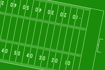close up part of American Football Field Background top view slanted position– Green Turf with Yard Lines. design element for USA football sport concept. © capplebkk