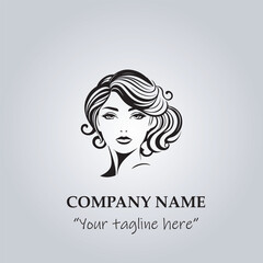 hair woman logo company illustration
