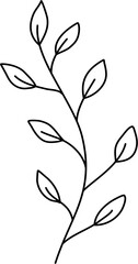plant branch outline decoration 