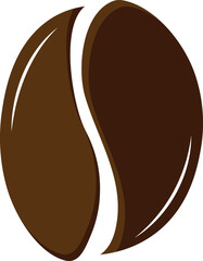 Dark Roasted Coffee Bean Vector Illustration