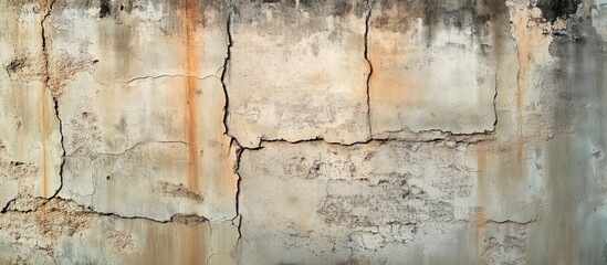 Cracked Concrete Wall:  A close-up shot of an aged concrete wall, revealing a network of deep cracks and fissures, with hints of rust and weathering, creating a rugged and textured surface.