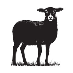 Vector Illustration of a Mountain Goat