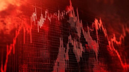 Crimson Stock Market Crash: A Visual Representation of Financial Crisis