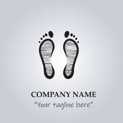 human foot print logo company illustration