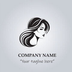 hair woman logo company illustration

