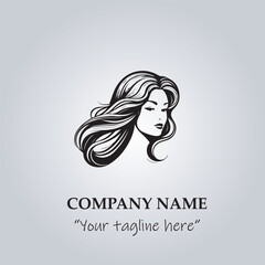 hair woman logo company illustration
