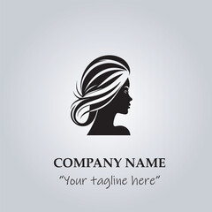 hair woman logo company illustration
