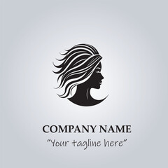 hair woman logo company illustration
