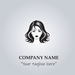 hair woman logo company illustration
