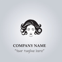 hair woman logo company illustration
