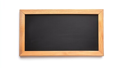 Blank wooden chalkboard with a smooth surface for writing, ideal for classrooms or presentations