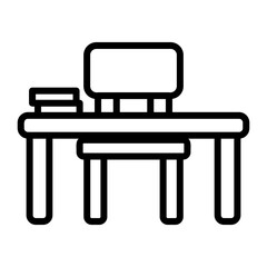 desk Line Icon