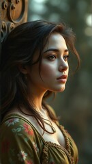 Naklejka premium Beautiful women smiling face 