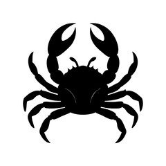 crab silhouette on white background