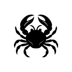 crab silhouette on white background