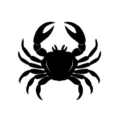 crab silhouette on white background
