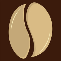 Fototapeta premium Light Roasted Coffee Bean Vector Illustration