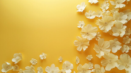 Bright Yellow Paper Backdrop with Subtle White Accents &ndash; Minimal Background