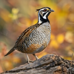 Captivating Countryside Landscape with a Wild Quail in its Natural Habitat: The Intersection of Beauty & Wilderness