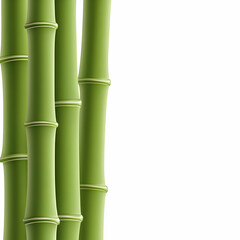 Obraz premium Green Bamboo Stalks 3D Illustration