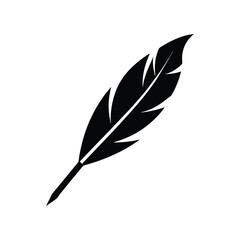 Obraz premium A quill vector silhouette illustration