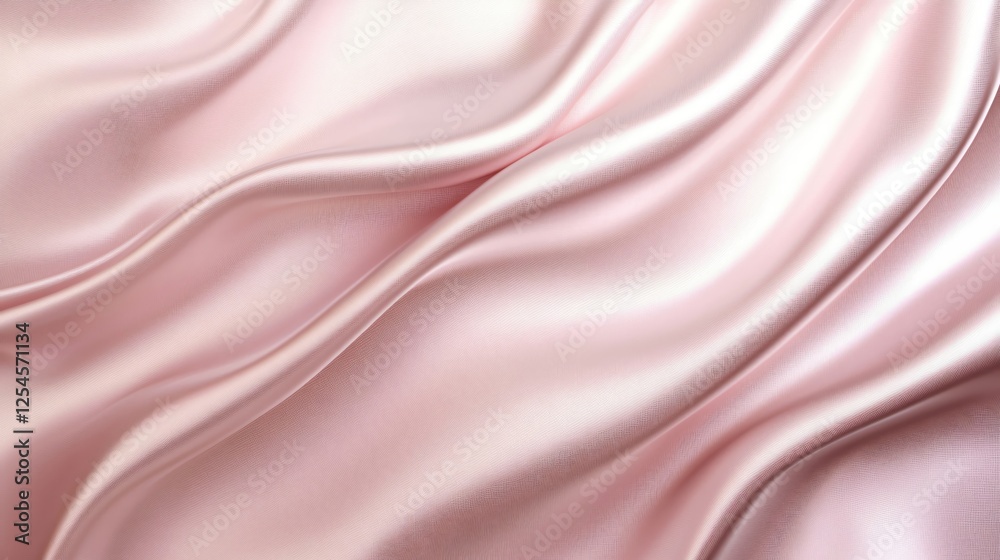 Aufkleber elegant rose gold silk fabric flowing in soft waves creates a luxurious and smooth texture
