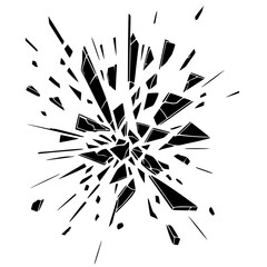 Obraz premium Silhouette of broken glass