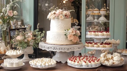 A small artisan bakery promoting beautiful cakes and pastries for celebrations digital
