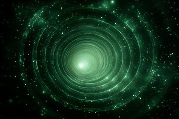 Abstract Green Vortex Illustration