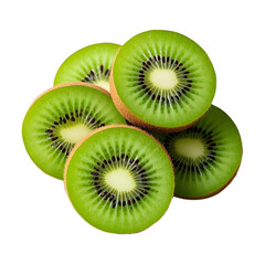 Fototapeta premium slice of kiwi on transparent background
