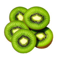 Fototapeta premium slices of kiwi on transparent background