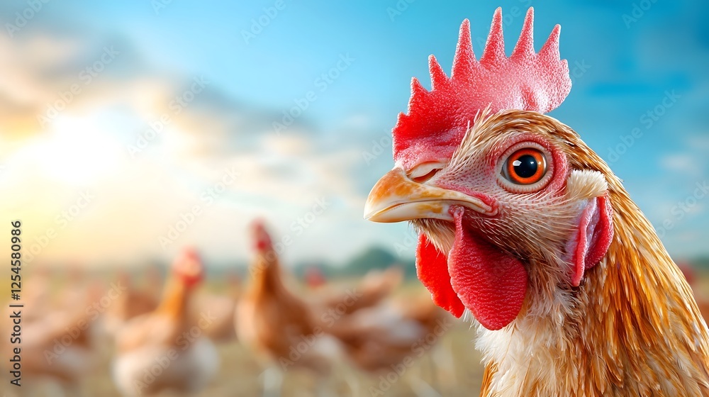 Aufkleber Efficient and High Tech Poultry Processing Facility with Automated Conveyor Belt System for Commercial Meat Production