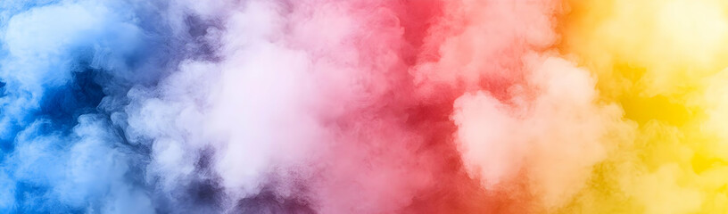 Fototapeta premium Rainbow smoke cloud backdrop design