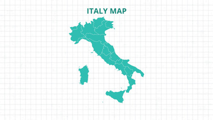 Fototapeta premium A Map highlighting Italy Map, Italy modern map with Grey Color Hi detailed Vector, geographical borders