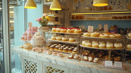 A small artisan bakery promoting beautiful cakes and pastries for celebrations digital