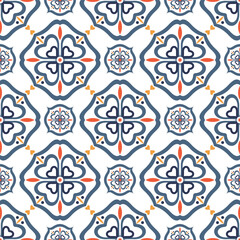 Seamless traditional colorful background pattern with clover leaf