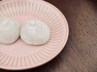 아시아 음식 달콤한 찹쌀떡 