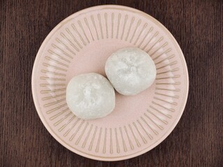 아시아 음식 달콤한 찹쌀떡 