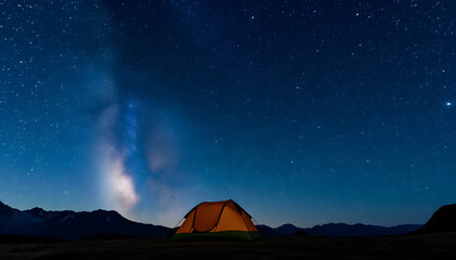 Stunning Night Camping Under the Milky Way: A Breathtaking Stargazing Experience in the Wilderness