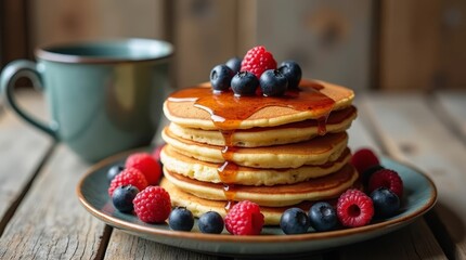 pancakes with blueberries