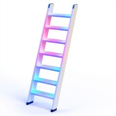 Modern Colorful Ladder with Gradient Lighting Effect for Creative Interior and Design Projects