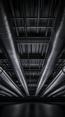 Obraz premium Industrial Pipes 3D Render