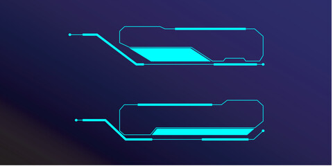 HUD futuristic information box concept modern. Bar infographic digital technology template. Vector illustration