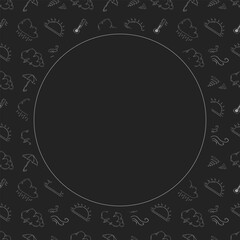 weather frame. doodle weather square frame. hand drawn weather frame background. weather background